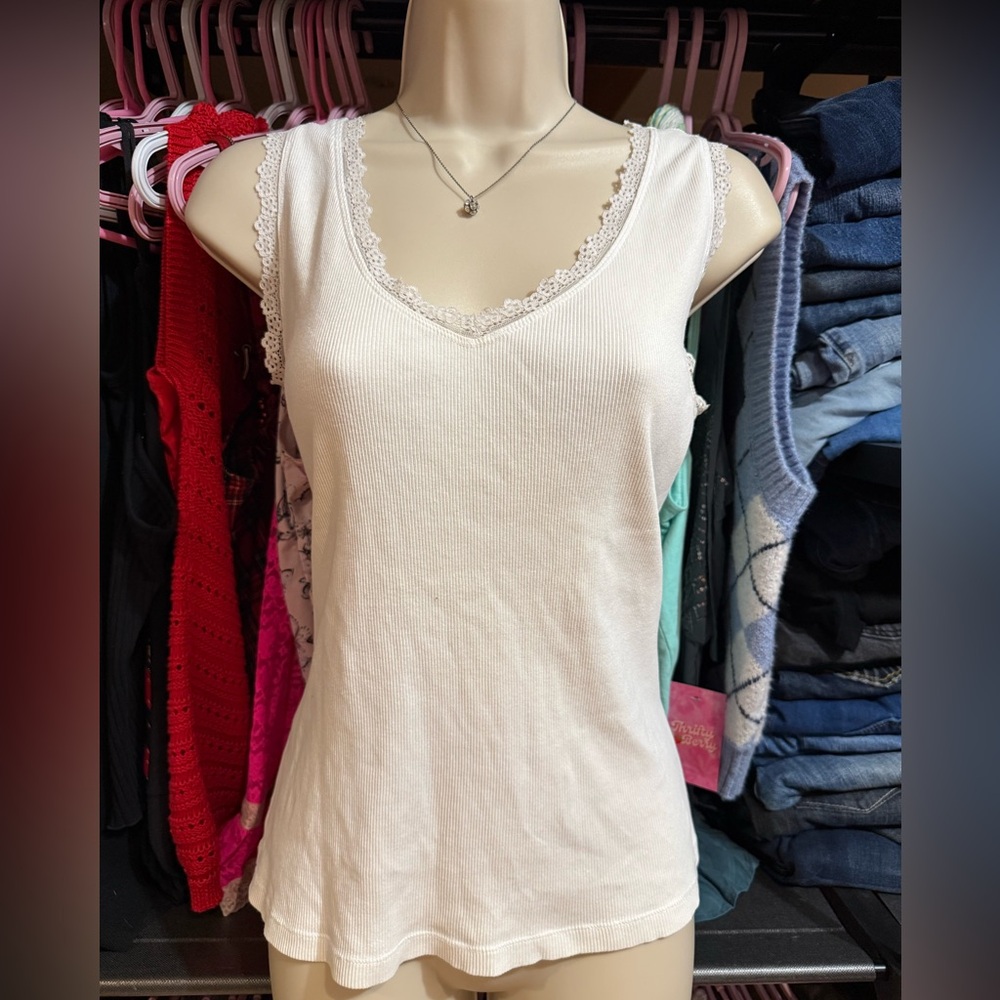 White Lace Tank Top
